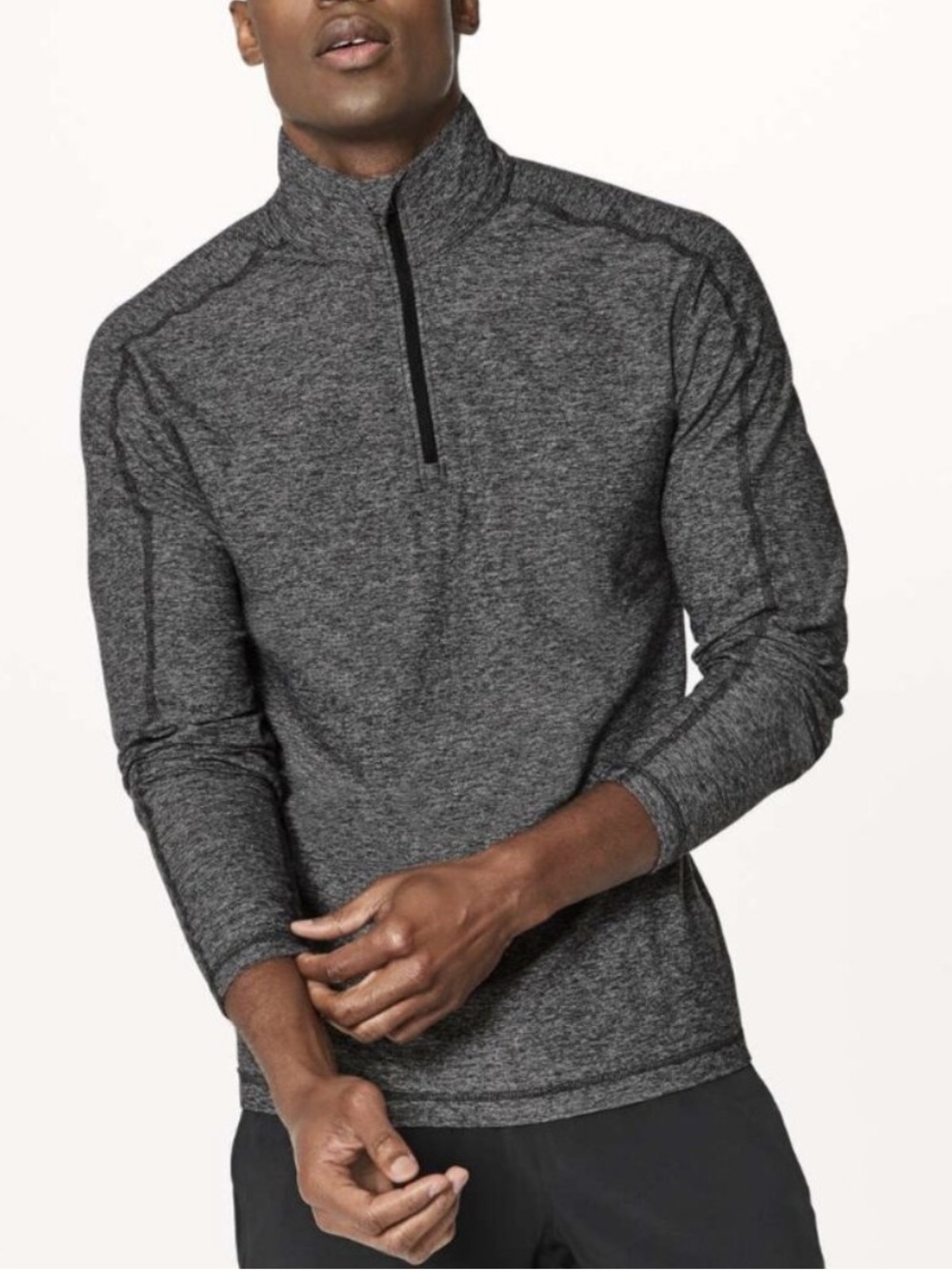 Lululemon Surge Warm 1/2 Zip Silver
Heathered Black Gray Pullover Men’s Medium